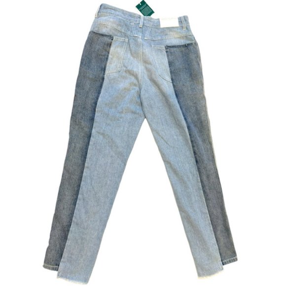 Closed Patchwork Two Tone Fit High Waist Italian Made Jeans Women's 29 NWT - Picture 2 of 9